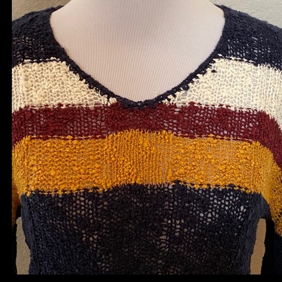 Skies are Blue StitchFix Striped V-Sweater- Size XS - Picture 5 of 8